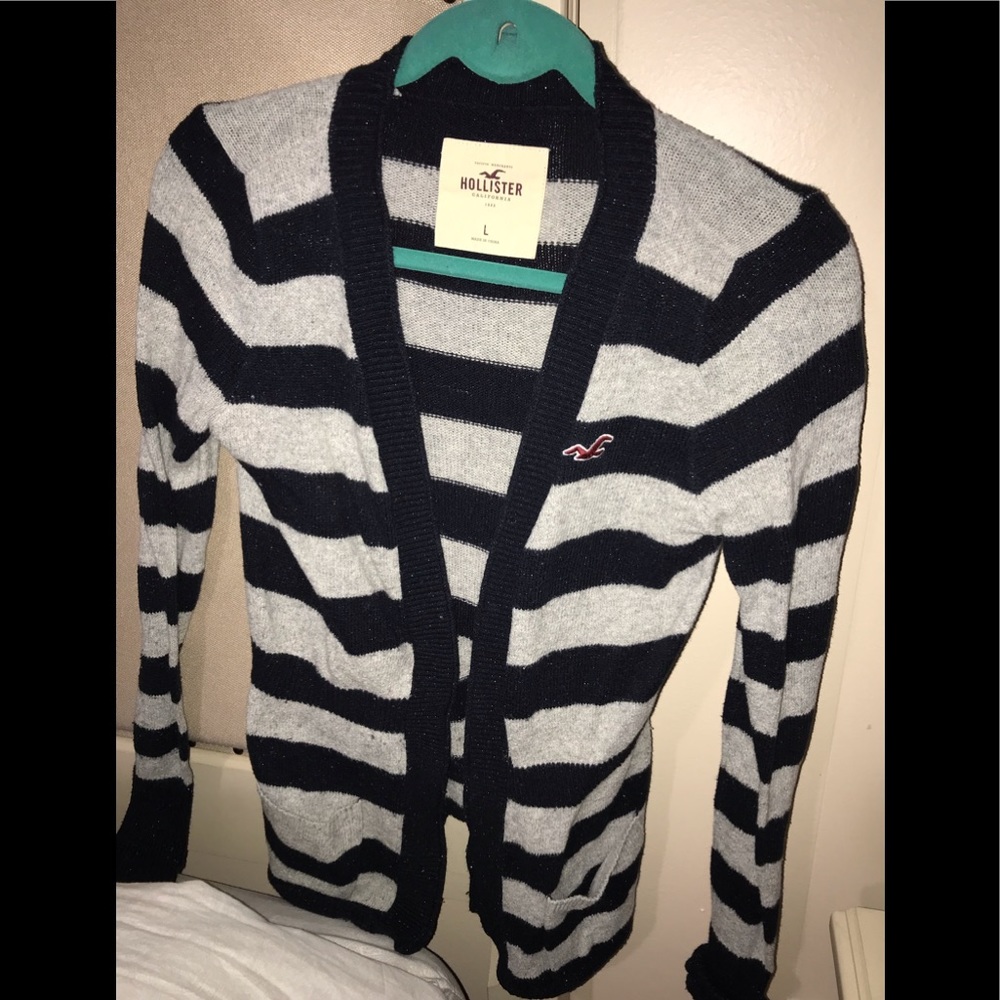 Striped hollister cardigan